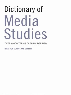 cover image of Dictionary of Media Studies
